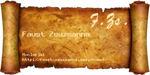 Faust Zsuzsanna névjegykártya
