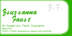 zsuzsanna faust business card